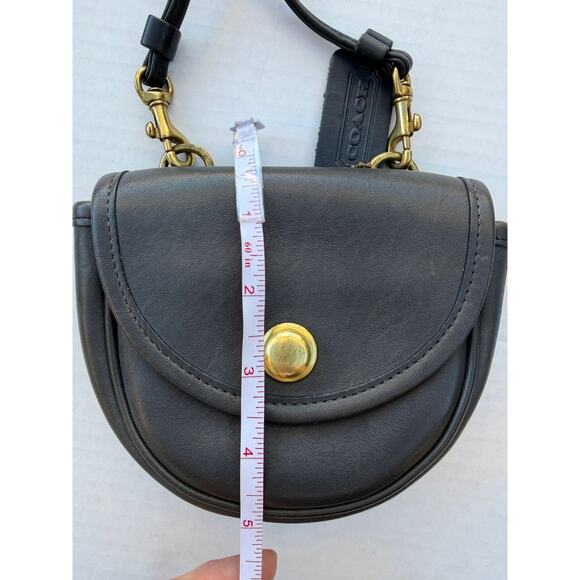 Vintage COACH NAVY MINI TURN LOCK Crossbody CONVERTIBLE Belt Bag 9826 USA Nice - Picture 12 of 14